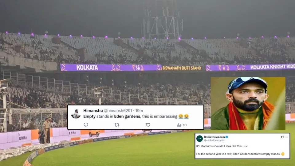 "Craze Of Rahane": Empty Eden Gardens During KKR vs LSG IPL Clash Triggers Trolling